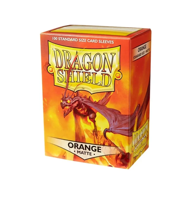 Fundas Standard Matte Naranja (100 fundas) Dragon Shield.