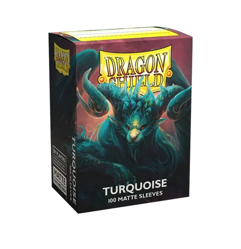 Fundas Standard Matte Turquesa Atebeck (100 fundas) Dragon Shield.
