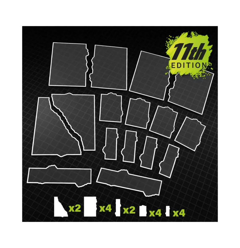Glasspack Footprints Básicos 11 edición Wh40k compatibles