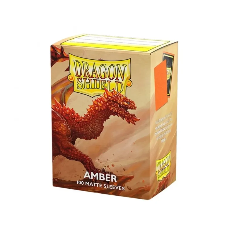 Fundas Standard Matter Naranja Amber (100 unidades) - Dragon Shield