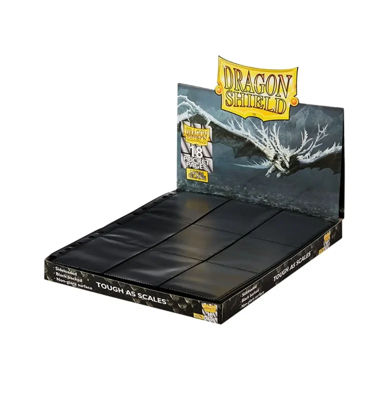 Páginas de 18 bolsillos Non Glare para cartas standard Dragon Shield