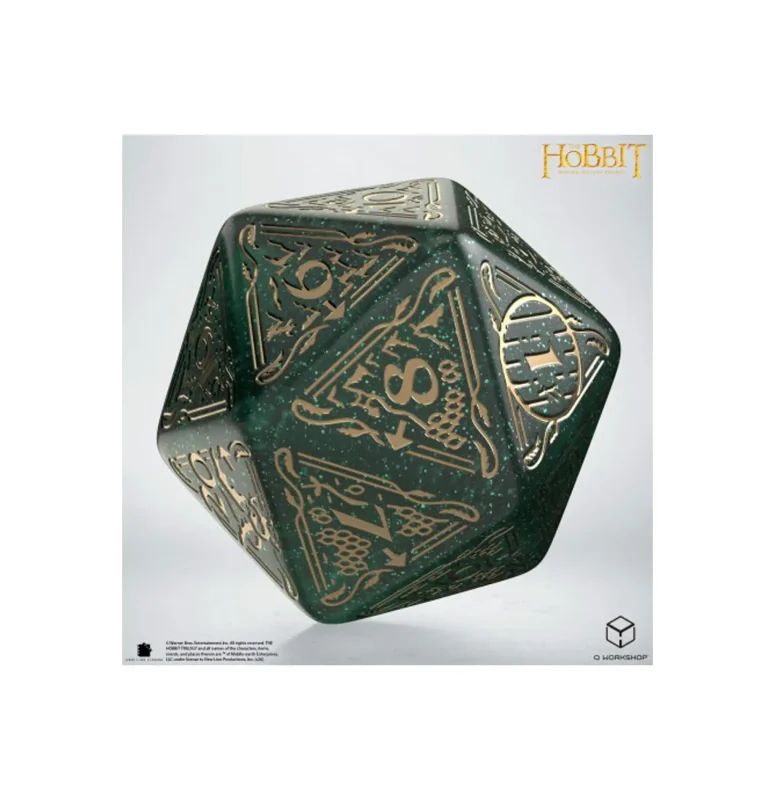 Dado Jumbo D20 Verdant - The Hobbit - Q Workshop