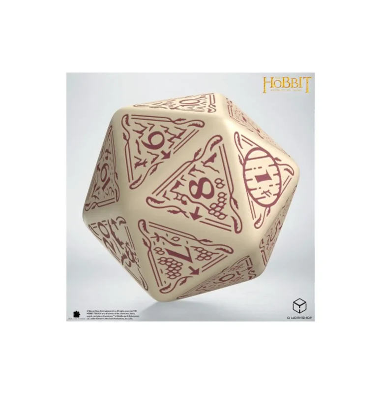 Dado Jumbo D20 Terra - The Hobbit - Q Workshop