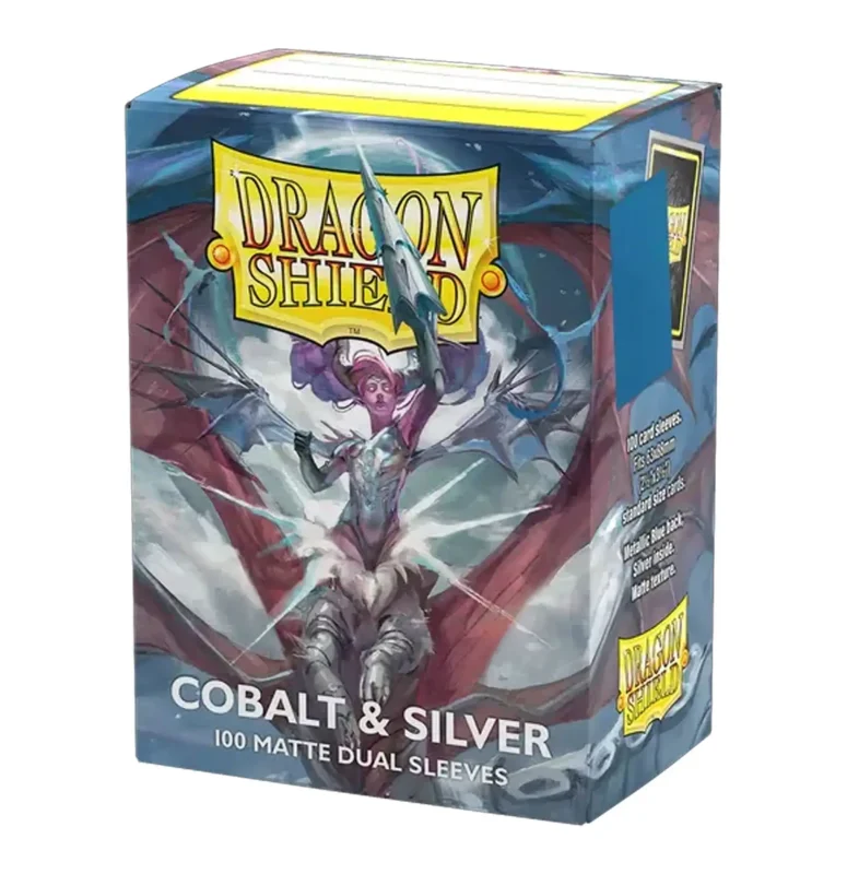 Fundas Standard Matte Dual (100 unidades) Cobalt/Silver - Dragon Shield