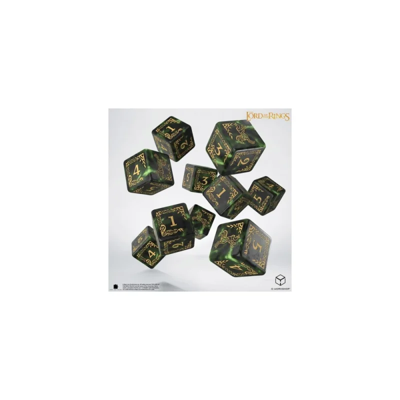 Set de Dados D6 Rohan (10 unidades) – The Lord of the Rings – Q Workshop