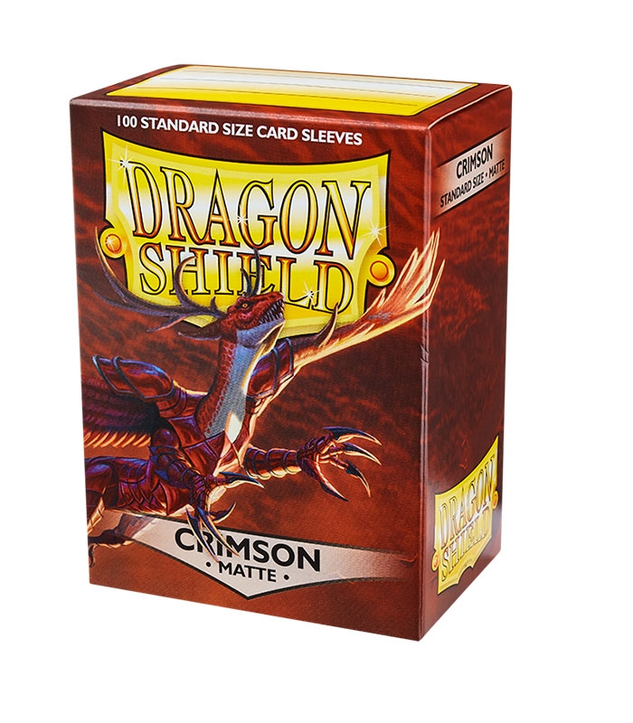 Fundas Standard Matte Crimson Rojo (100 fundas) - Dragon Shield