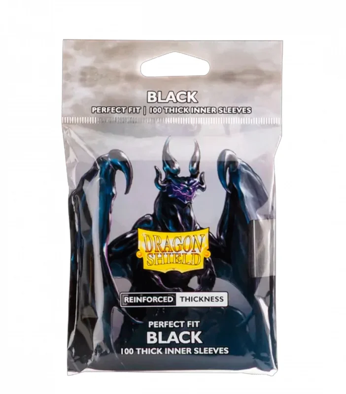 Fundas Standard Perfect Fit Reinforced Thickness Negras (100 unidades) – Dragon Shield