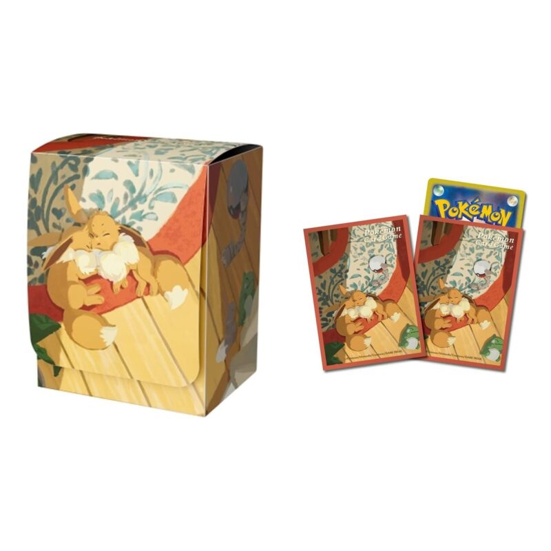Pack Pokémon TCG — Eevee durmiendo (caja + 64 fundas)