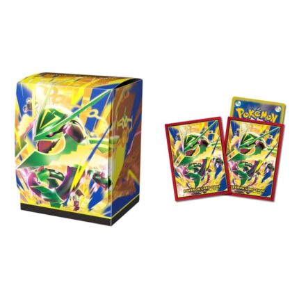 Pack Pokémon TCG — Mega Rayquaza (caja + 64 fundas)