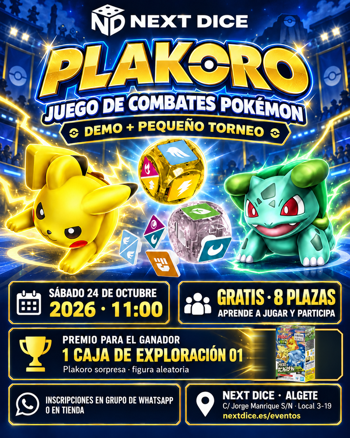 Plakoro: sábado 24 de octubre de 2026 a las 11:00, gratis, 8 plazas